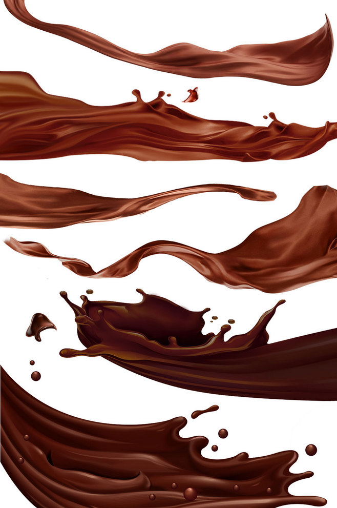 巧克力飞溅丝滑巧克力海报素材元素